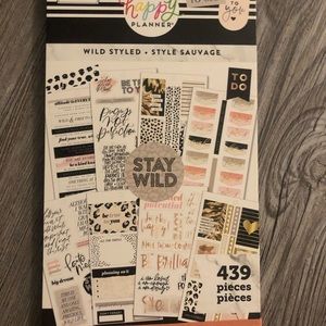 NWT happy planner sticker book wild styled
